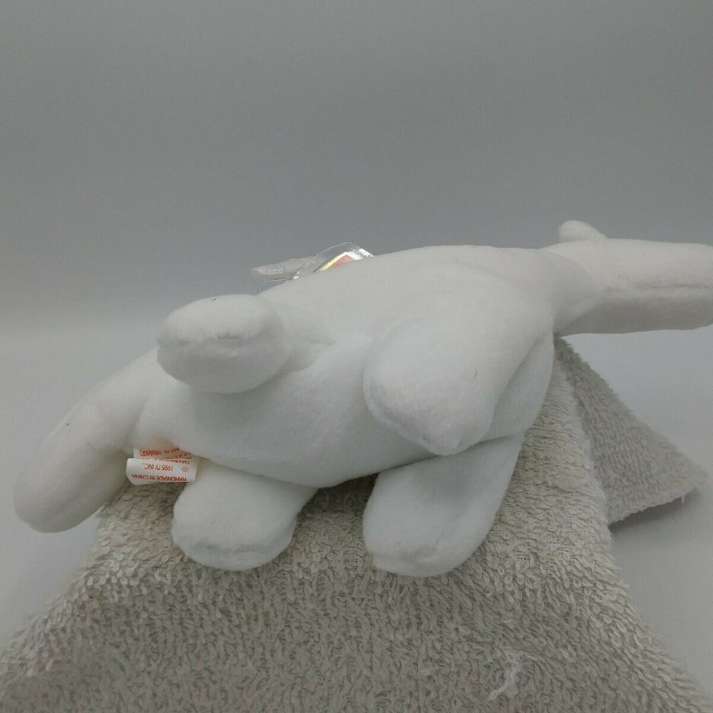 Vintage #4088 1995 TY Magic the White Dragon Wings Hand & Tush Tags Retired EUC - Picture 9 of 12